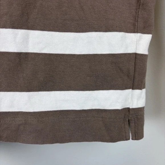 AYR The Early Mornings Striped Top Womens M Brown Ivory - Picture 9 of 12